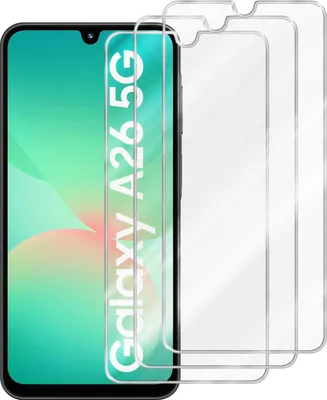Produktbild von Cadorabo 3x Panzer Schutz Glas für Samsung Galaxy A26 3 Stück Schutzfolie in Ultra-Klar Hüllen freundlich - Gehärtetes (Tempered) Glas Dipslayschutz Folie in 9H Härte Anti Kratzer