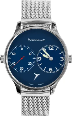 Produktbild von Aristo Herren Messerschmitt Uhr Fliegeruhr Two-Timer ME-Dual-BM Edelstahl