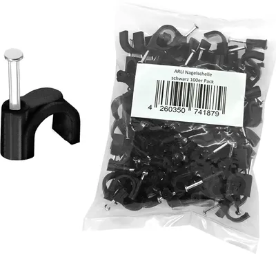Produktbild von 100x ARLI Nagelschelle 12 mm schwarz