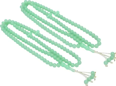 Produktbild von 2 Stück muslimische Tasbih-Halskette mit 99 Perlen und Armband für Rosenkranzgebet, islamisches Gebet, Eid-Ramadan-Geschenk, 10 mm, leuchtend