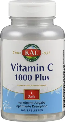 Zdjęcie produktu dla Witamina C 1000 Plus Kal Tabletki o przedłużonym uwalnianiu 100 kapsułek