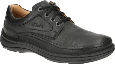 Image de Clarks NATURE THREE - Chaussures à lacets confortables pour hommes, noires NEU