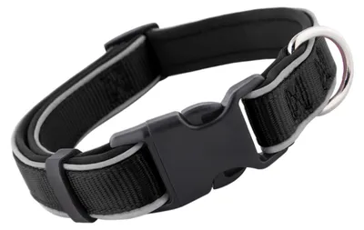 Image de INF Collier réfléchissant 360° pour chien M Néoprène ABS Noir 51 cm