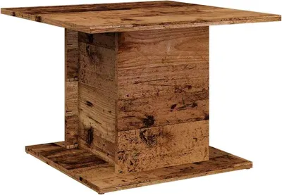 Image de vidaXL Table basse imitation vieux bois 55,5x55,5x40 cm Matériau dérivé du bois