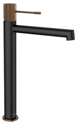 Produktbild von Sapho Solaria Waschtischarmatur, hoch, Schwarz/Kupfer matt