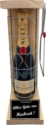 Produktbild von Moet - Alles Gute zur Hochzeit - Eiserne Reserve Gitterkäfig Geschenk zur Hochzeit