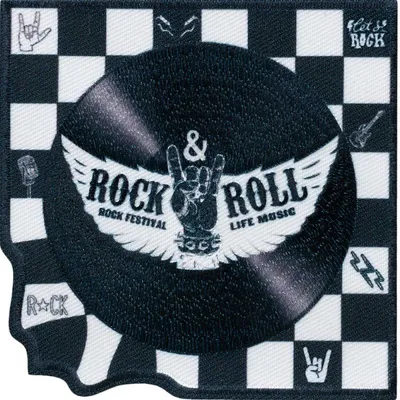 Produktbild von Mono-Quick 18114 Rock & Roll Applikation, Bügelbild, Patch, Aufbügler, Festival ca. 8,5 x 5,5 cm