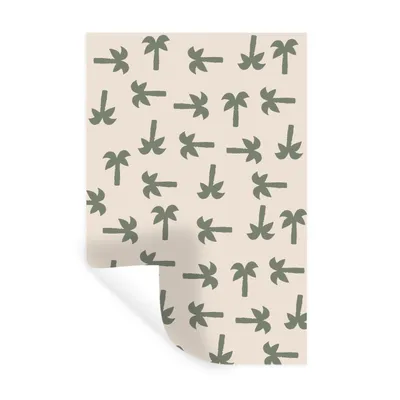 Obrázok produktu pre MuchoWow® Nálepka na stenu - Palma - Pastelové farby - Vzory - 40x60cm - Samolepiaca a polohovateľná