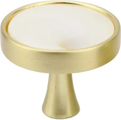 Immagine prodotto di Natural Goods Berlin Maniglia per mobili PERLE, pomolo per mobili, maniglia per armadi, pomolo per cassetti e porte, bianco madreperla, 1 pezzo