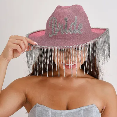Produktbild von Brauthut Rosa Cowgirl