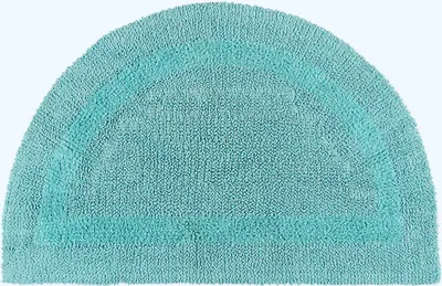 Obrázek produktu pro HOMESCAPES Polokruhová koupelnová předložka aqua 50x80 cm ze 100% bavlny