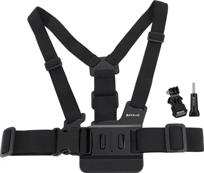 Image de Sangle de poitrine réglable PULUZ pour diverses caméras d'action (DJI, GoPro, etc.) destinées aux activités de plein air.