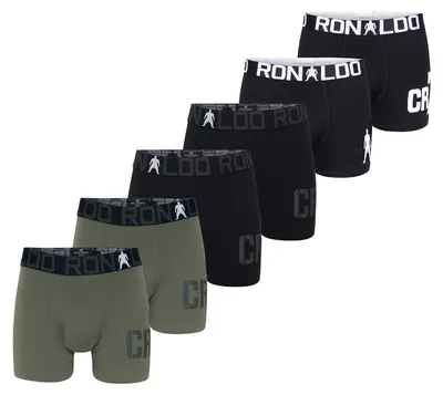 Produktbild von CR7 Cristiano Ronaldo Jungen Boxer Trunk 6-Pack schwarz,olive - Größe 13/15