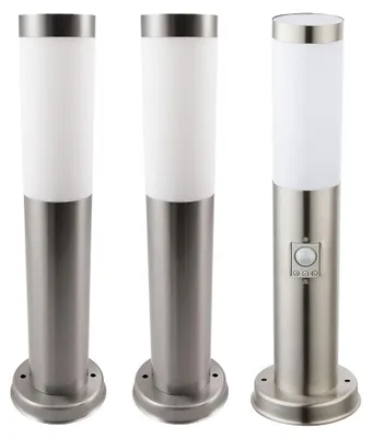 Produktbild von 3er Set Wegelampe, Edelstahl, Bewegungsmelder, H 45 cm