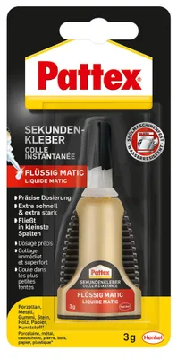 Produktbild von Pattex Sekundenkleber Matic Flüssig, Applikatorflasche, 3g