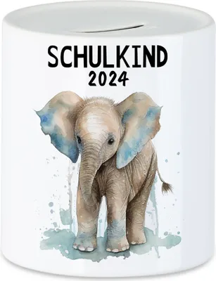 Produktbild von Schulkind 2024 Elefant Spardose Einschulungs-Geschenk Schulanfang Erstklässler Schulanfang Schuleinführung