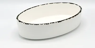 Produktbild von FLORINA Auflaufform Backform Lasagneform Porzellan oval 27 cm Retro PM312