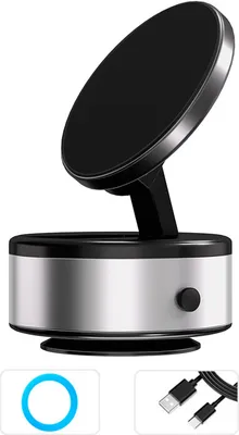 Produktbild von Magnetische Autotelefonhalterung mit Saugnapf, elektrischer intelligenter Vakuum-Sauger-Telefonhalter, 360-Grad-Drehung, stabiles, rutschfestes Autozubehör