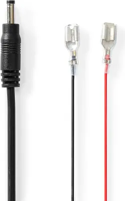 Obrázok produktu pre Napájací kábel Nedis - DC zásuvka - F1 - Rovný - Rovný - Medený - 2,00 m - Okrúhly - PVC - Čierny - Kartónový obal