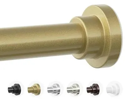 Produktbild von Duschvorhangstange verstellbar - ohne Bohren, rutschfest und rostfrei, 71-259 cm
