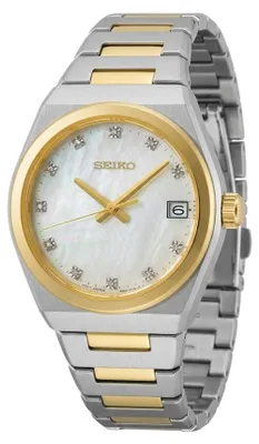 Produktbild von Seiko Classic Damenuhr silber gold Edelstahl SUR604P1