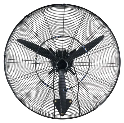 Immagine prodotto di Ventilatore da parete industriale SucceBuy 115 W, 81 cm, portata d'aria 5,9 m/s, oscillante con 3 velocità e angolo regolabile, funzione nebulizzatore, ideale per officine, garage, magazzini e palestre, nero