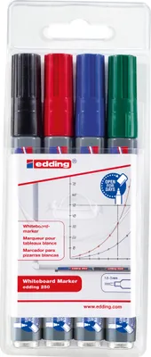 Produktbild von Boardmarker 250 schwarz/rot/blau/grün Strich-B.1,5