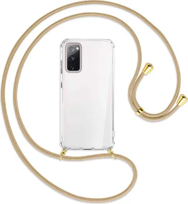 Produktbild von Handykette Backcover-Schutzhülle mit Band (Metall goldfarben) für Samsung Galaxy S20 FE / Lite - caramel
