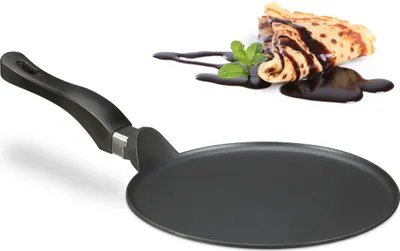 Produktbild von relaxdays Crêpespfanne Aluguss schwarz 25 cm