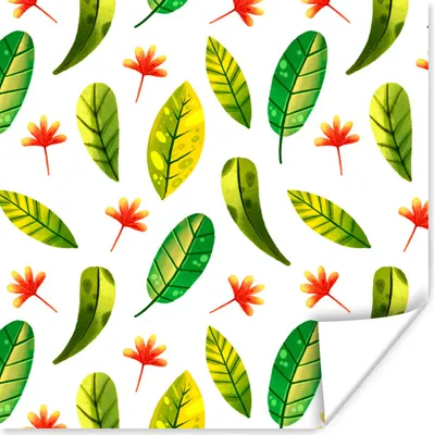 Produktbild von MuchoWow® Poster Dschungel - Farben - Blätter 75x75 cm - Wand Dekoration