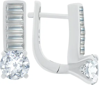 Produktbild von Golders Ohrringe aus 925 Silber mit Zirkonia, Sterlingsilber Ohrhänger für Damen