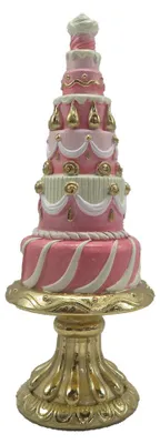 Obrázok produktu pre Clayre & Eef Dekoratívna figúrka torta Ø 8x 21 cm Ružový polyresin