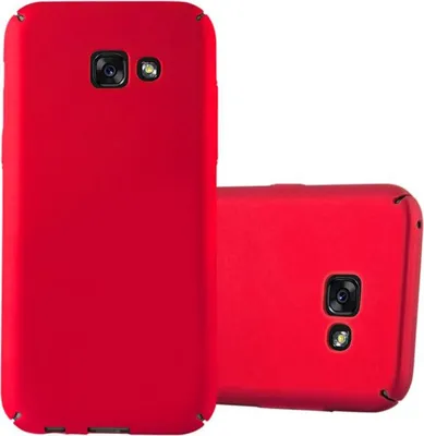 Produktbild von Cadorabo Hülle für Samsung Galaxy A5 2017 Schutzhülle in Rot Hard Case Handy Hülle Etui