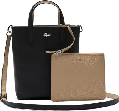 Zdjęcie produktu dla LACOSTE Torba na ramię Anna Pionowa Torba na zakupy Czarny Ciepły Piaskowy czarny beżowy