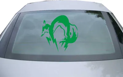 Produktbild von Indigos UG - Aufkleber Heckscheibe & Motorklappe DE7117 - grün - 600x599 mm - Fox Hound - Auto Scheiben Fenster Heckklappe Tuning Racing JDM - Die cut