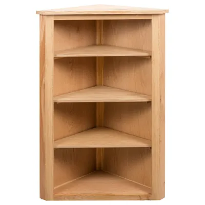 Zdjęcie produktu dla vidaXL Półka narożna 59x36x100 cm z litego drewna dębowego