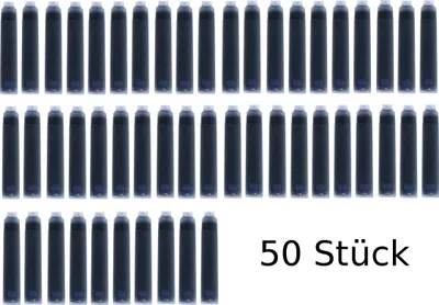 Produktbild von 50 Füllerpatronen / Tintenpatronen / Farbe: blau