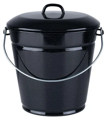 Produktbild von RIESS 0361-022 Eimer mit Deckel,10 L, Emaille, Ø 28 cm