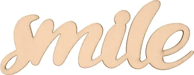 Produktbild von Hölzernes Wort 'Smile'
