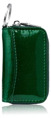 Produktbild von Schlüsseletui aus Leder, grün lackiert, Kroko SP-22-CGRN