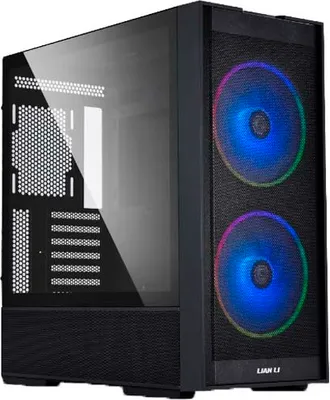 Produktbild von Lian Li Lancool 206, Tower, PC, Schwarz, ATX, micro ATX, Mini-ITX, Stahl, Gehärtetes Glas, Gaming