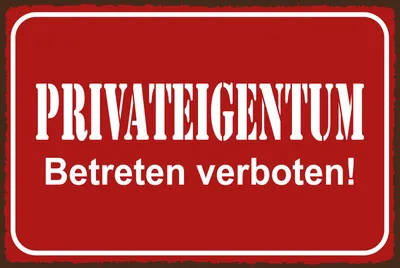 Produktbild von vianmo Blechschild 30x40 cm Privateigentum