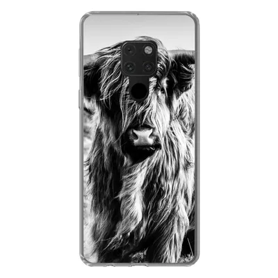 Produktbild von MuchoWow® Handyhülle Schutzhülle Hülle für Huawei P40 Lite Schottischer Highlander - Natur - Kuh - Schwarz - Weiß Silikon Softcase Handy Hülle - Handy