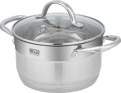 Produktbild von Resto Kasserolle 3,6 l (silber, Edelstahl, Induktionsherd, spülmaschinenfest)