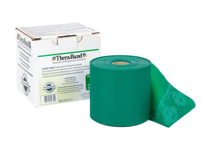 Produktbild von TheraBand® latexfrei 2,5m GRÜN Stark Gymnastikband Übungsband
