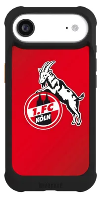 Produktbild von NIVOCASE Hülle für Apple iPhone Air  Stoßfeste Handyhülle NIVOmax Case Schwarz 1. FC Köln EffZeh Offizielles Lizenzprodukt