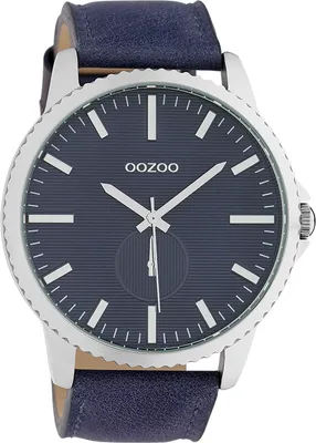 Produktbild von Oozoo Armbanduhr blau Leder Timepieces Damen-Herren Analog-Quarzuhr UOC10332
