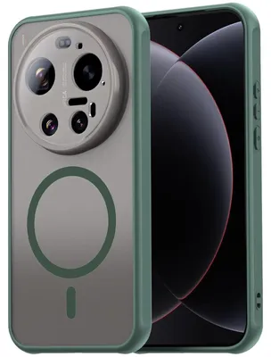 Obrázok produktu pre Magnetické puzdro pre Xiaomi 17 Ultra, puzdro Magsafe, ochranné puzdro, odolné proti nárazom, TPU rám, silný magnetický krúžok, zelené