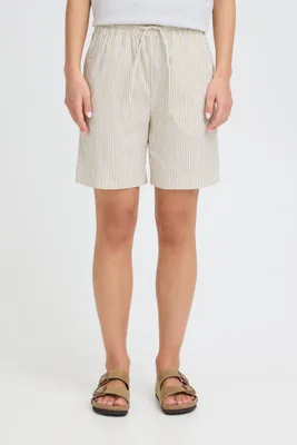 Produktbild von Oxmo OXFanny Damen Chinoshorts Bermuda kurze Hose Baumwollmischung Loose Fit