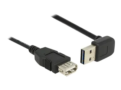 Image de Delock 83547 USB Verl. Delock A -> A St/Bu 1.00m 90ø sw Easy USB
